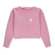 Pink Sweater med Broderet Logo