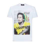 Grafisk Print Bob Marley T-Shirt