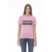 Moderne Pink Bomuldstoppe T-shirt