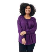 Lilla A-Shape Bluse med prikket mønster