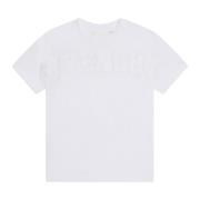 Hvid 4G Logo Broderet T-shirt til Børn