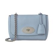 Lily Poplin Blue Lædertaske