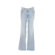 Blå Slidte Baggy Chino Jeans