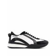 Hvide lavtop sneakers med logo print