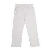 Ecru Cord Straight Leg Jeans