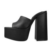 Platform Heeled Mules