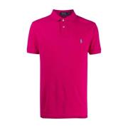 Aruba Pink Mesh Strikket Polo Shirt