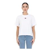 Hvid Bomuld T-shirt til Kvinder