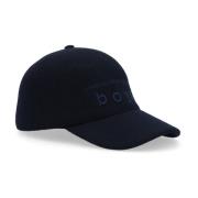 Marineblå Uld Logo Broderet Hat
