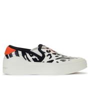 Zebra Print Slip-On Court Sneakers