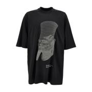 Sort Grafisk Print T-shirt