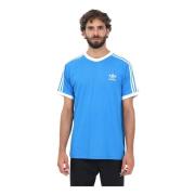 Lysblå Adicolor Classics 3-Stripes T-shirt til mænd