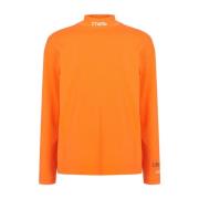 Logo Turtleneck Sweatshirt i Livlig Orange