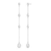 Fiona Chandelier Earstuds - Rhodium