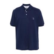Navy Blue Logo Print T-shirts og Polos