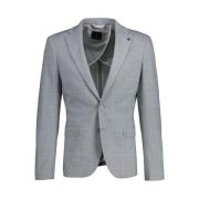 Lysgråt jakkesæt med diskret ternmønster