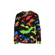 Multifarvet camouflage sweater