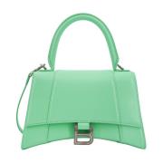 Grøn Læderhåndtaske med Flap-lukning