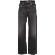 Grå Loose-Fit Denim Jeans med Monile-detalje