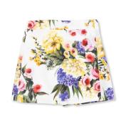 Nederdel-shorts med blomstermotiv