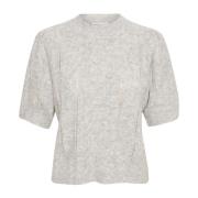 Noabellekb Pullover Strik i Opal Gray Melange