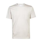Crewneck T-Shirt med Lomme