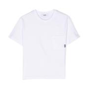 Hvid T-shirt med Lomme