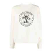 Klassisk Crew Sweatshirt i Butter/Black