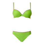 Grønt Lurex Bikini Sæt