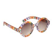 Gennemsigtige solbriller med flerfarvede striber