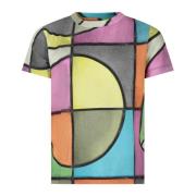 Multifarvet Grafisk Print T-Shirt