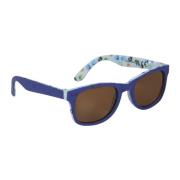 Blå stjernede solbriller med brune linser