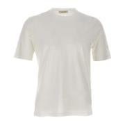 Herre Crêpe Bomuld T-shirt, Optisk Hvid