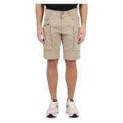Stretch bomuld Bermuda shorts med cargo lommer