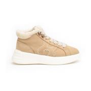 Beige Sneakers i Ruskind med Memory Foam Indersål