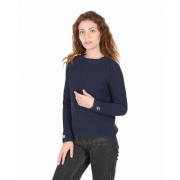 Dame Sweater - Åben Blå