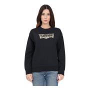 Sort leopardprint sweatshirt