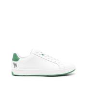Hvide Sneakers med Limegrønne Detaljer