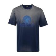 Blå Degrade Overdye T-Shirt
