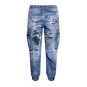 Jeans med applikationer