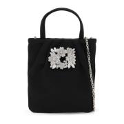 Krystal Buket Strass Satin Lomme Taske