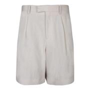 Linned Bermuda Shorts med sidelommer