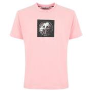 Logo Print Bomuld T-shirt Pink