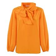 Orange Bow Skjorte til kvinder