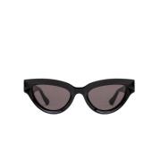 Sorte solbriller med katteøjeform til kvinder
