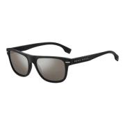 Matte Black Silver Sunglasses
