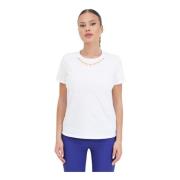 Hvid T-shirt med Charms til Kvinder