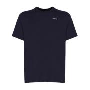 Blå Bomuld Logo T-shirt til Mænd