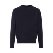 Navyblå Bomuld Silke Cashmere Sweater
