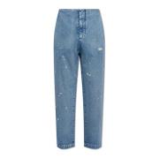 Jeans med maling splatter